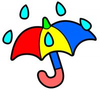 Dibujo infantil paraguas